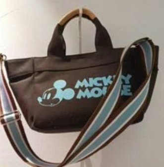 [S] LE.JUNEV DISNEY TOTE X CROSSBODY BAG,BROWN, SLJV22 (SLJV22)