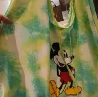 [S] LE.JUNEV MICKEY MOUSE TIE DYE SHOULDER BAG,YELLOW/GREEN, SLJV23 (SLJV23)