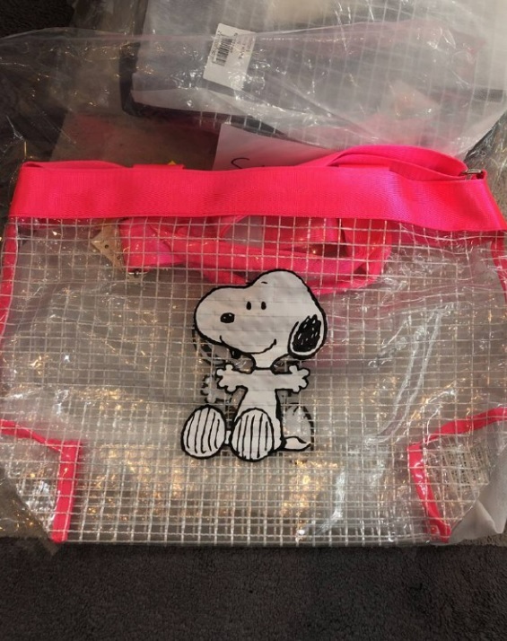 [S] LE.JUNEV PEANUTS BEACH TOTE BAG,PINK, SLJV27 (SLJV27)