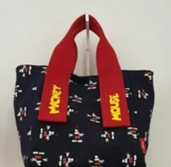 [S] LE.JUNEV MICKEY SHOULDER CANVAS BAG,NAVY/RED, SLJV29 (SLJV29)