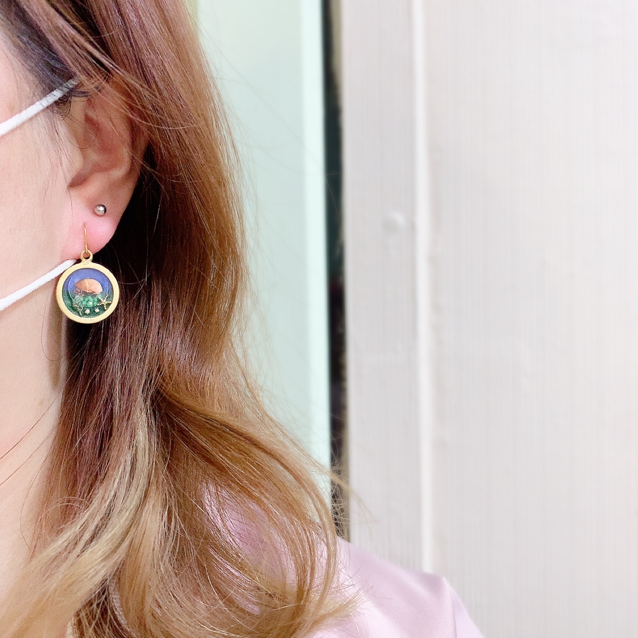 [日本制] 海中生物耳環