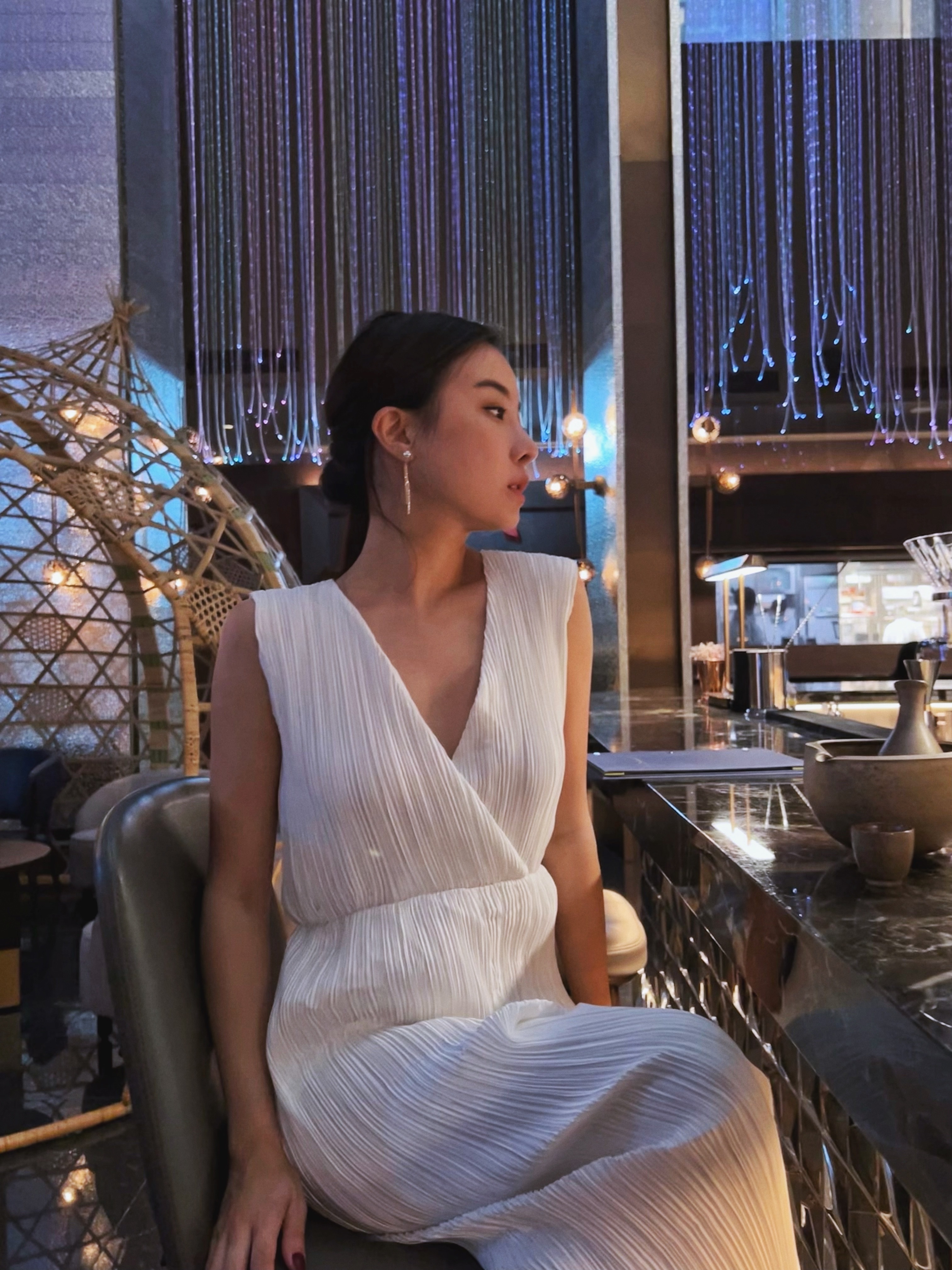 Cosmopolitan 柯夢波丹 百褶深Ｖ連身褲