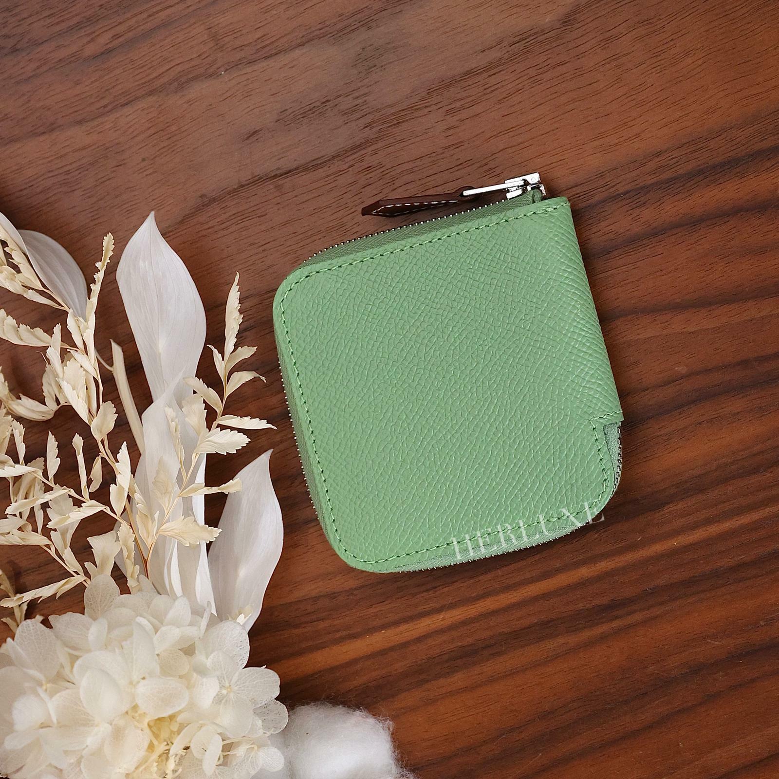 Silkin change purse 3i vert criquet epsom