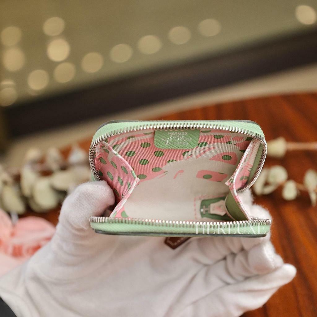 Silkin change purse 3i vert criquet epsom