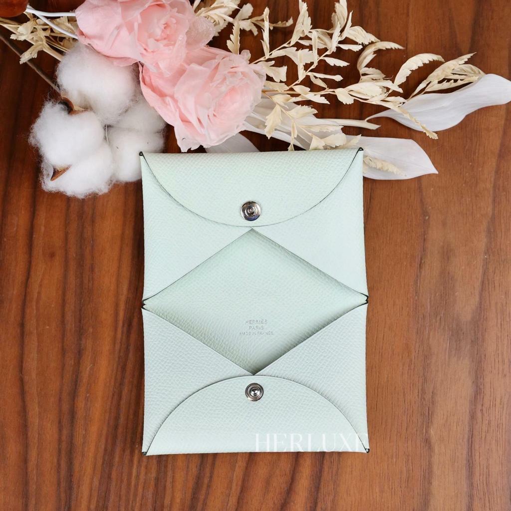 Calvi card holder 0S vert fizz epsom