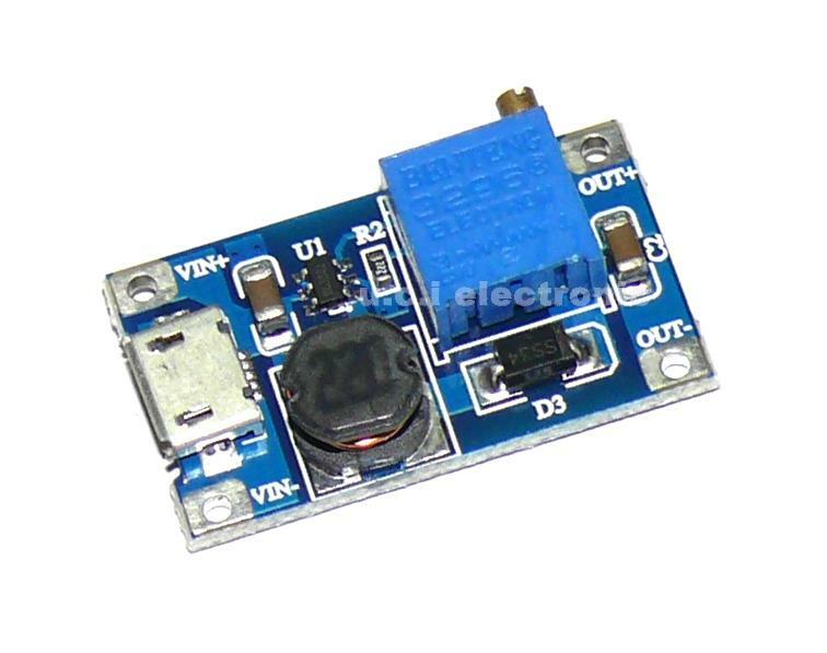 【UCI電子】(8-4) 2a升壓板 DC-DC升壓模組 寬壓輸入2/24V升5/9/12/28V可調 2577