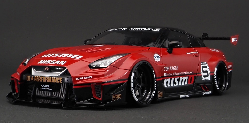 1/18 IG LB-WORKS Nissan GT-R R35 type 2 Red/Black #5 (IG2723)
