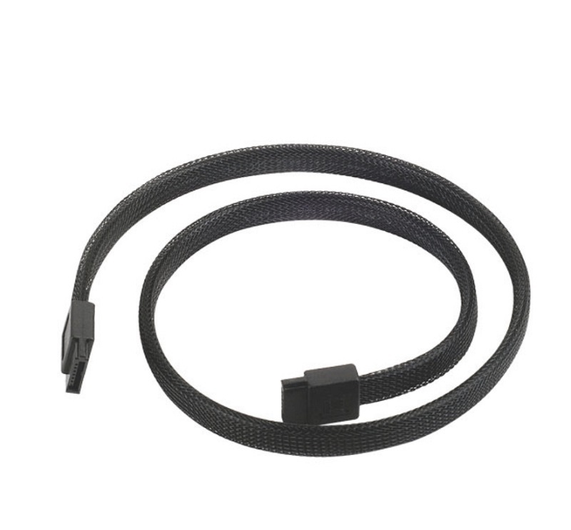 米特3C數位–SilverStone銀欣 CP07 180度防脫落SATA 6Gb/s資料傳輸線/黑色SST-CP07B