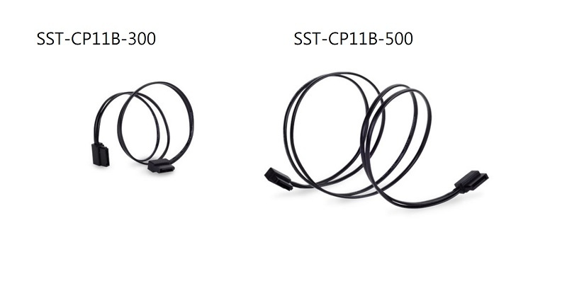 SilverStone 銀欣 CP11 超薄型接頭 SATA連接線 黑色/SST-CP11B-500-50cm