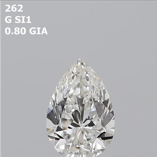 Pear  0.80ct  G  SI1  VG  VG  N