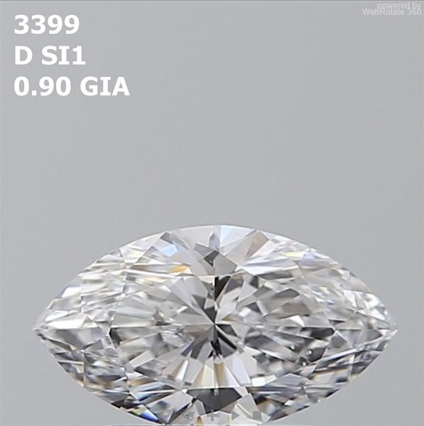 Marquise  0.90ct  D  SI1  EX  G  N