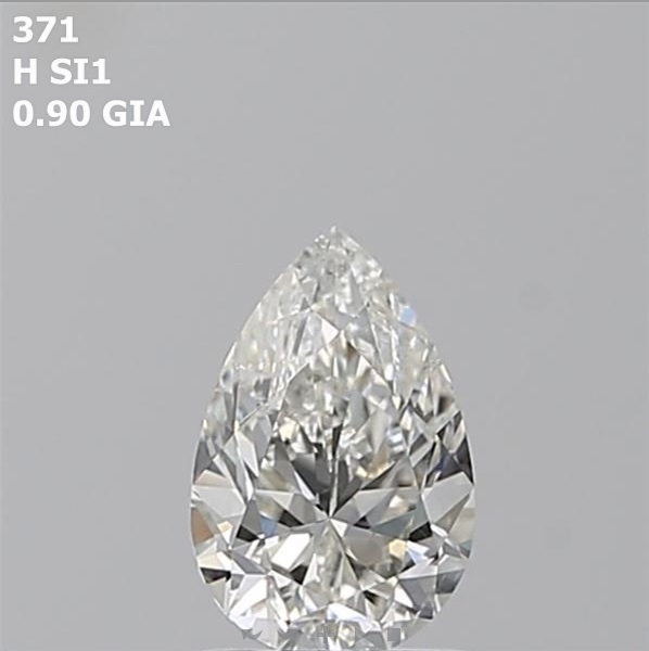 Pear  0.90ct  H  SI1  EX  VG  N