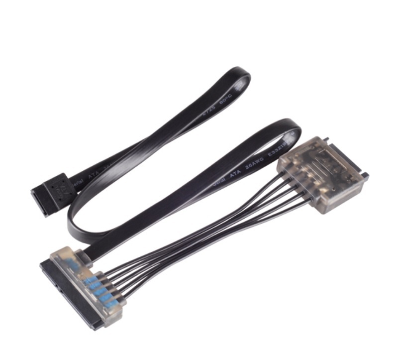 米特3C數位–SilverStone 銀欣 CP13 180度延伸SATA硬碟線材組/SST-CP13