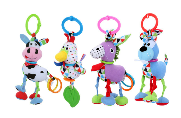 Jollybaby幼兒玩偶動物拉震公仔 BABY-0005