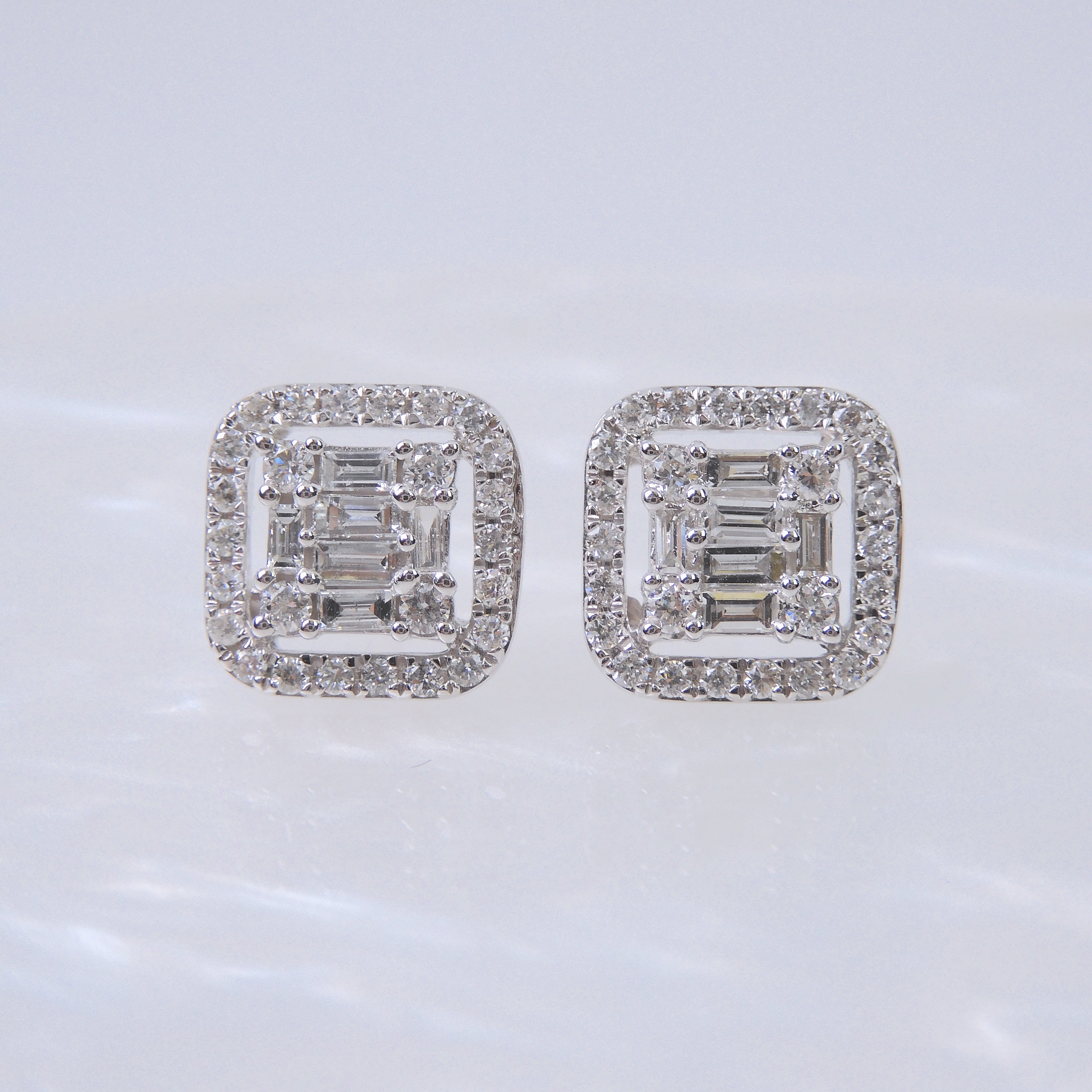 18K金 0.65ct  鑽石耳釘