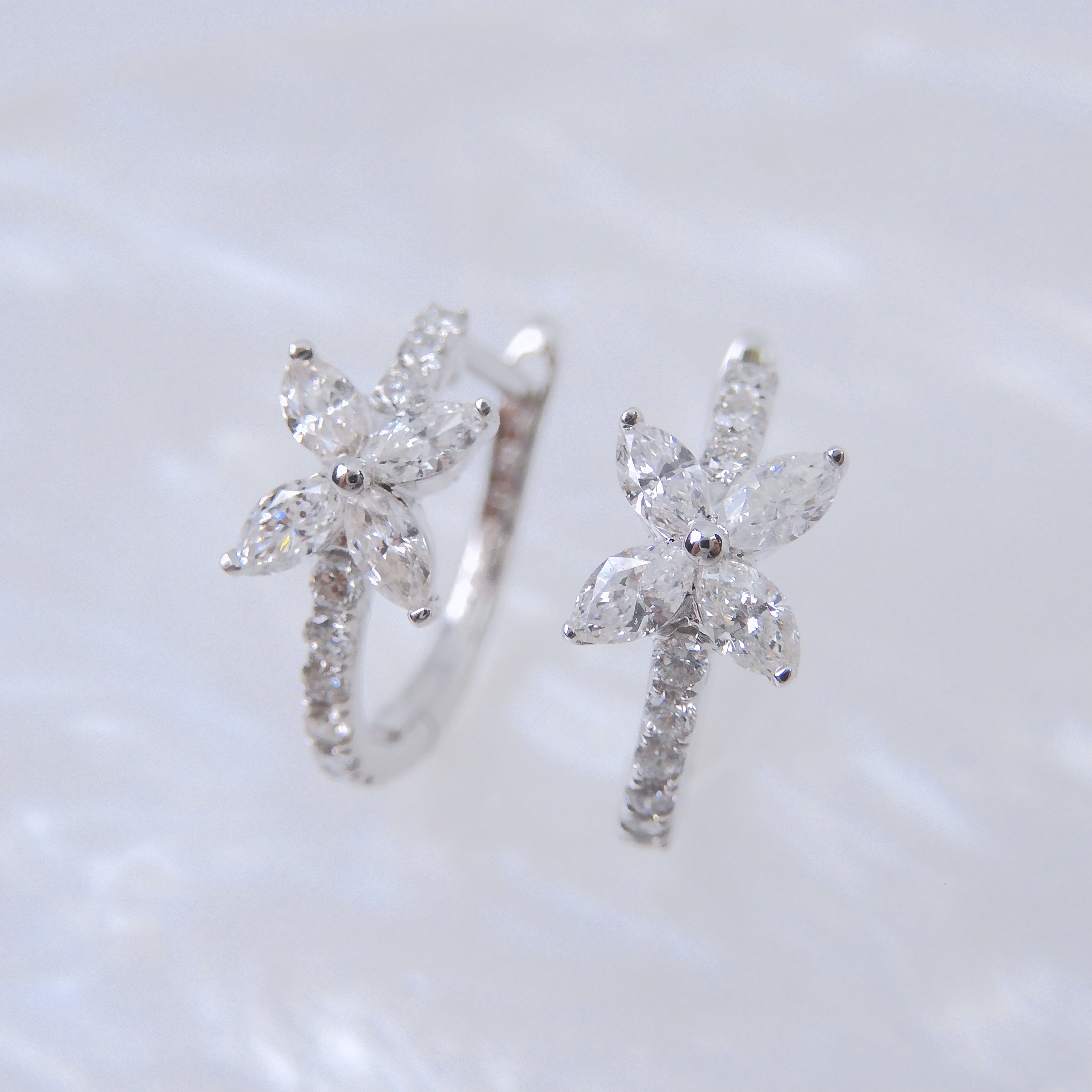 18K金 0.57ct 鑽石耳釘