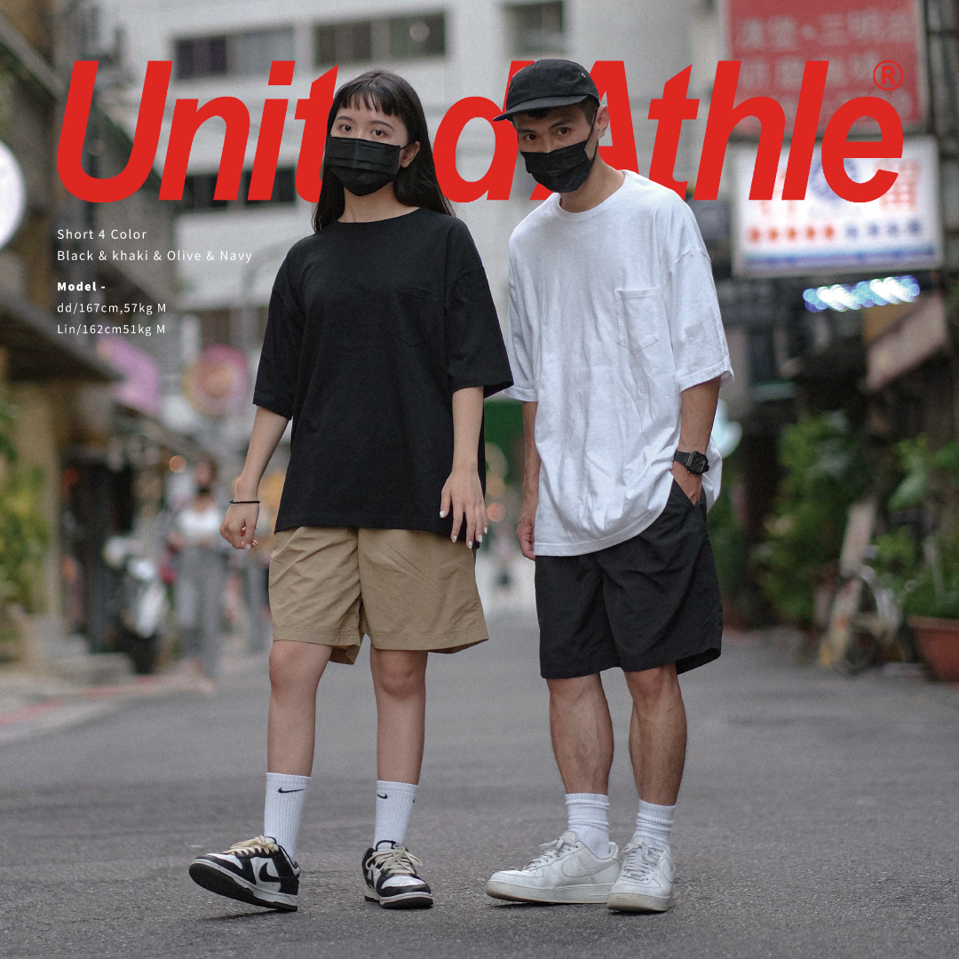 United Athle UA 短褲 防潑水 內網眼 尼龍短褲 黑色 卡其色 靛青色 橄欖綠