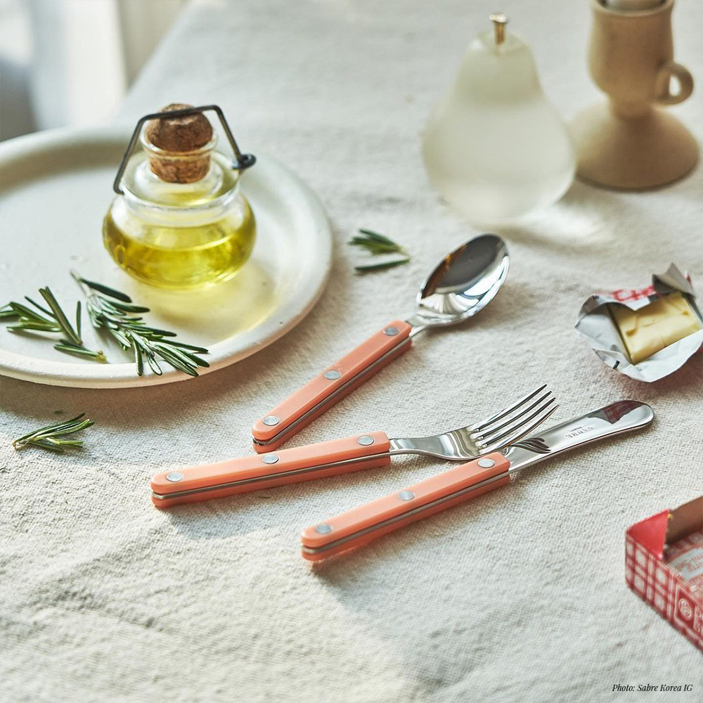 SABRE | Bistrot 復古酒館鈕扣系列 | 茶匙 | 亮面 | 裸膚粉