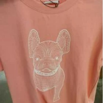 [S] LIFEWORK BIG LADOG SHORT SLEEVE T-SHIRT,PINK, LW225TS990-3-07 [FINAL SALE] (SLW111)