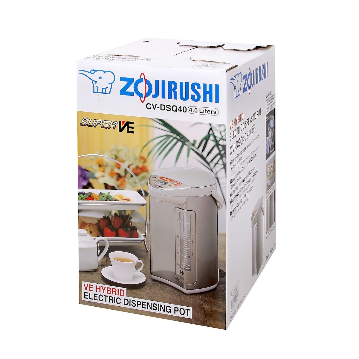 象印日本製 4L 220V VE真空保溫節能電熱水瓶【香港行貨 一年保用】 -CV-DSQ40