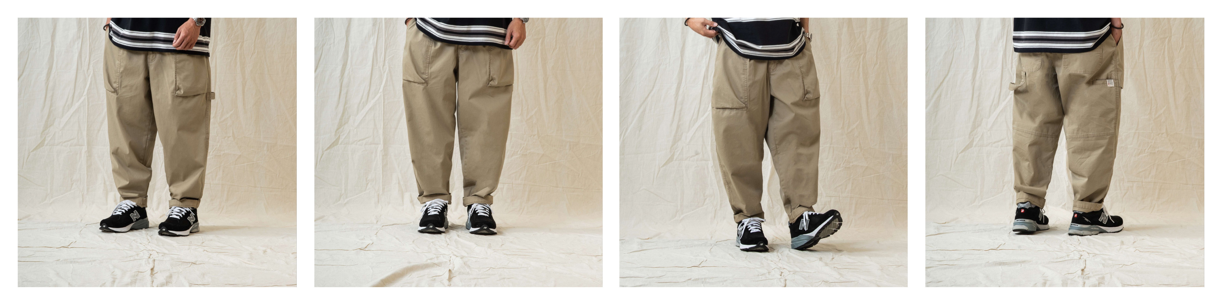 PERSEVERE BIG POCKET BAKER PANTS - KHAKI