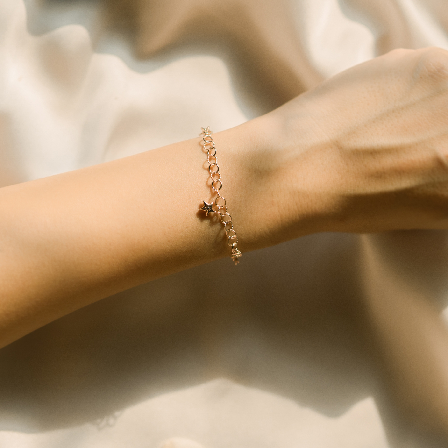 胖胖星mini藍寶麻花圈圈粗手鍊