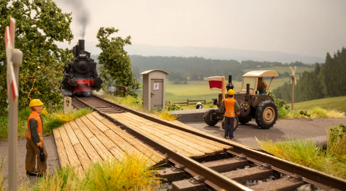 Noch 66811 HO規 Laser-C. Deco. Set 木頭平交道套件