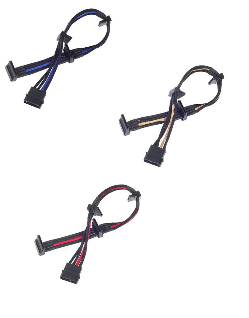 米特3C數位–SilverStone銀欣 藍/SST-PP07-BTSBA/黑金/PP07-BTSBG/黑紅/PP07-BTSBR 電供延長線