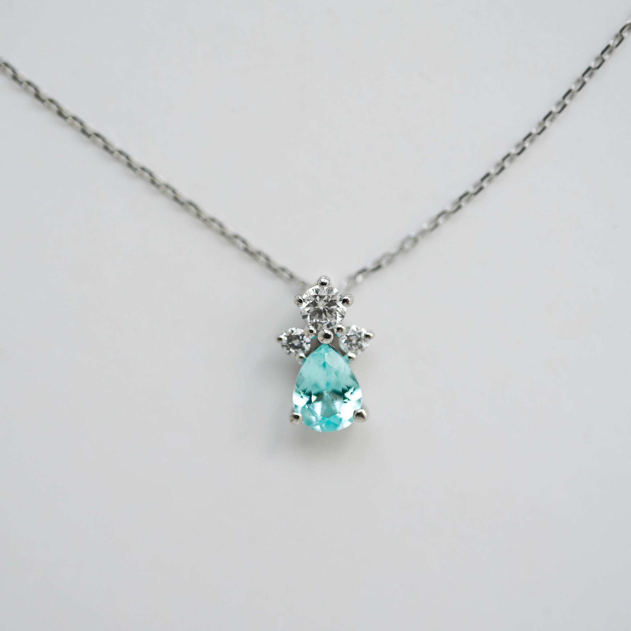 18K Angel Paraiba & Diamond Necklace