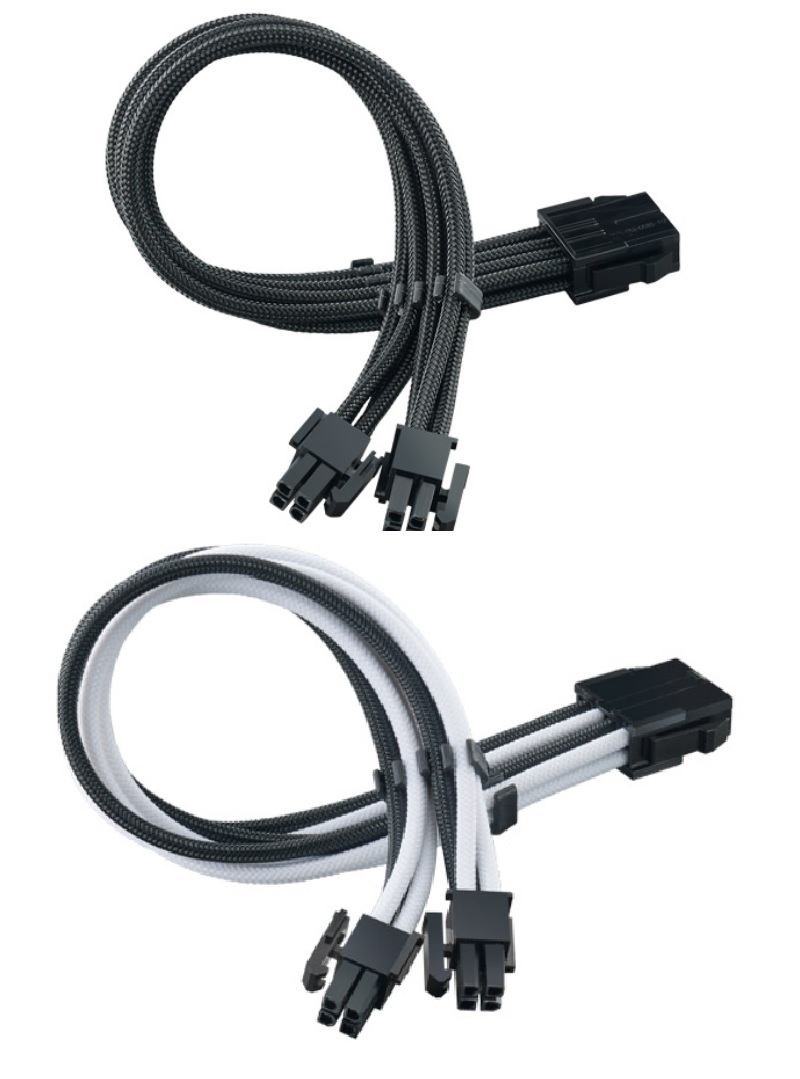 米特3C數位–SilverStone 銀欣 黑/PP07E-EPS8B/黑白/PP07E-EPS8BW 標準延長電源線材/1xEPS12V 8pin(4+4)