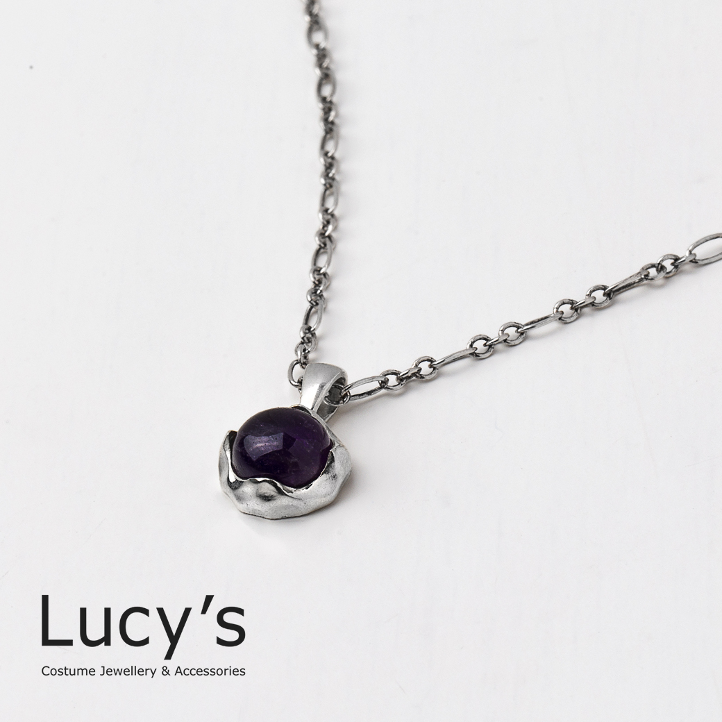 925純銀 紫水晶 項鍊 (101083)