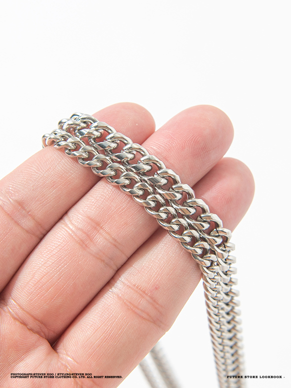 嘻哈街頭 古巴魚骨 不鏽鋼鈦鋼 項鍊