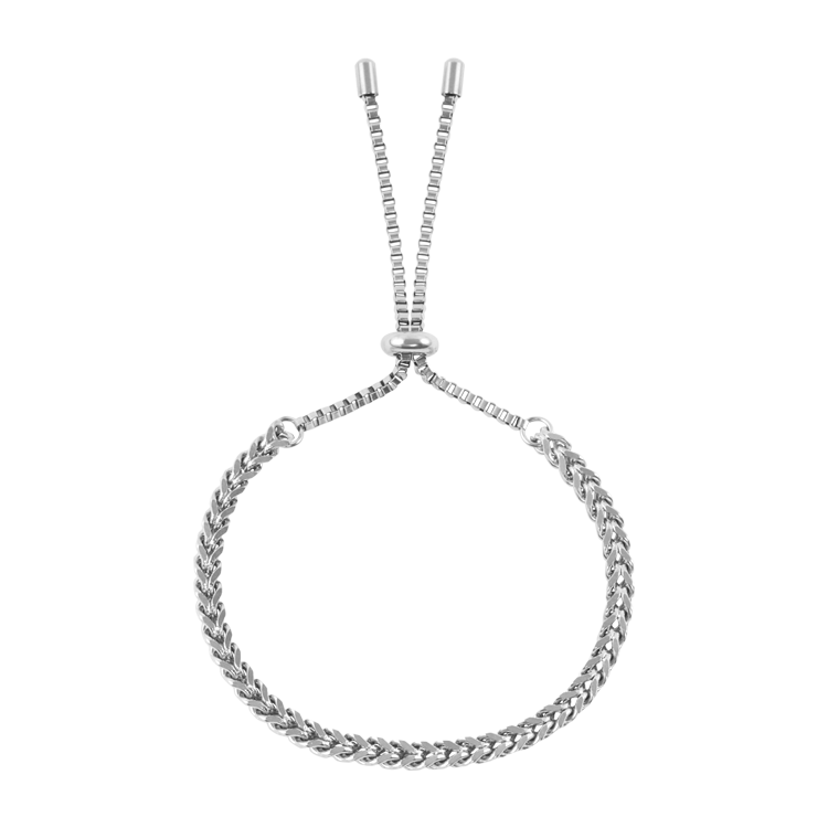 白鋼手鍊，女士手鍊 蕭邦鍊造型；都會時尚獨特性格（2686銀色）