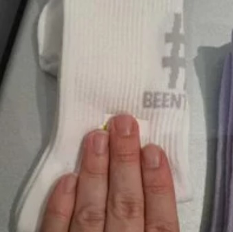 [S] BEENTRILL HASHTAG SOCKS,WHITE, BA221SO001-WH (SBT23)