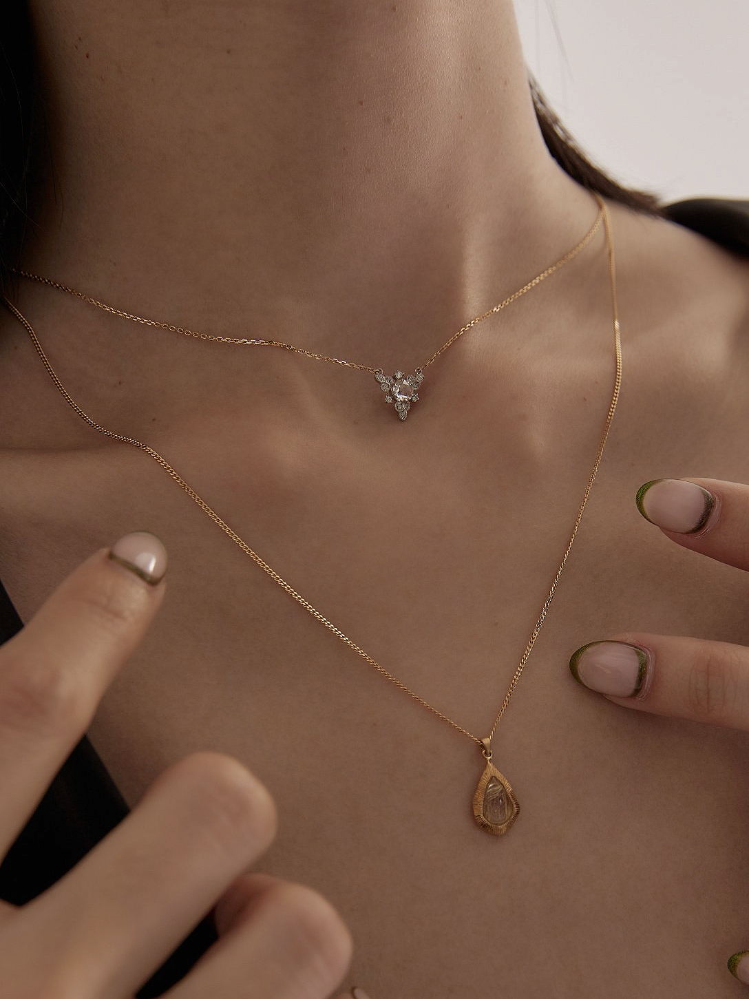 Rose cut Diamond Necklace