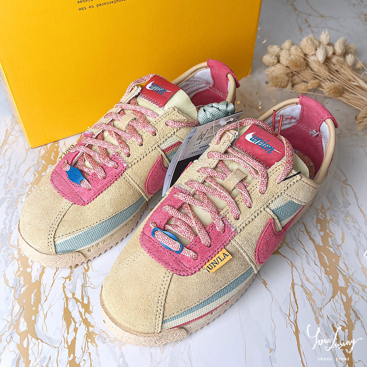 【Luxury】Union x Nike Cortez SP Sesame 棕粉色 男女鞋 阿甘鞋 DR1413-200
