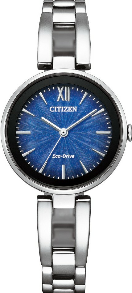 萬年鐘錶 - Citizen 星辰錶   藍面星空漸層色細緻光動能 女錶   EM0807-89L   錶徑 28MM