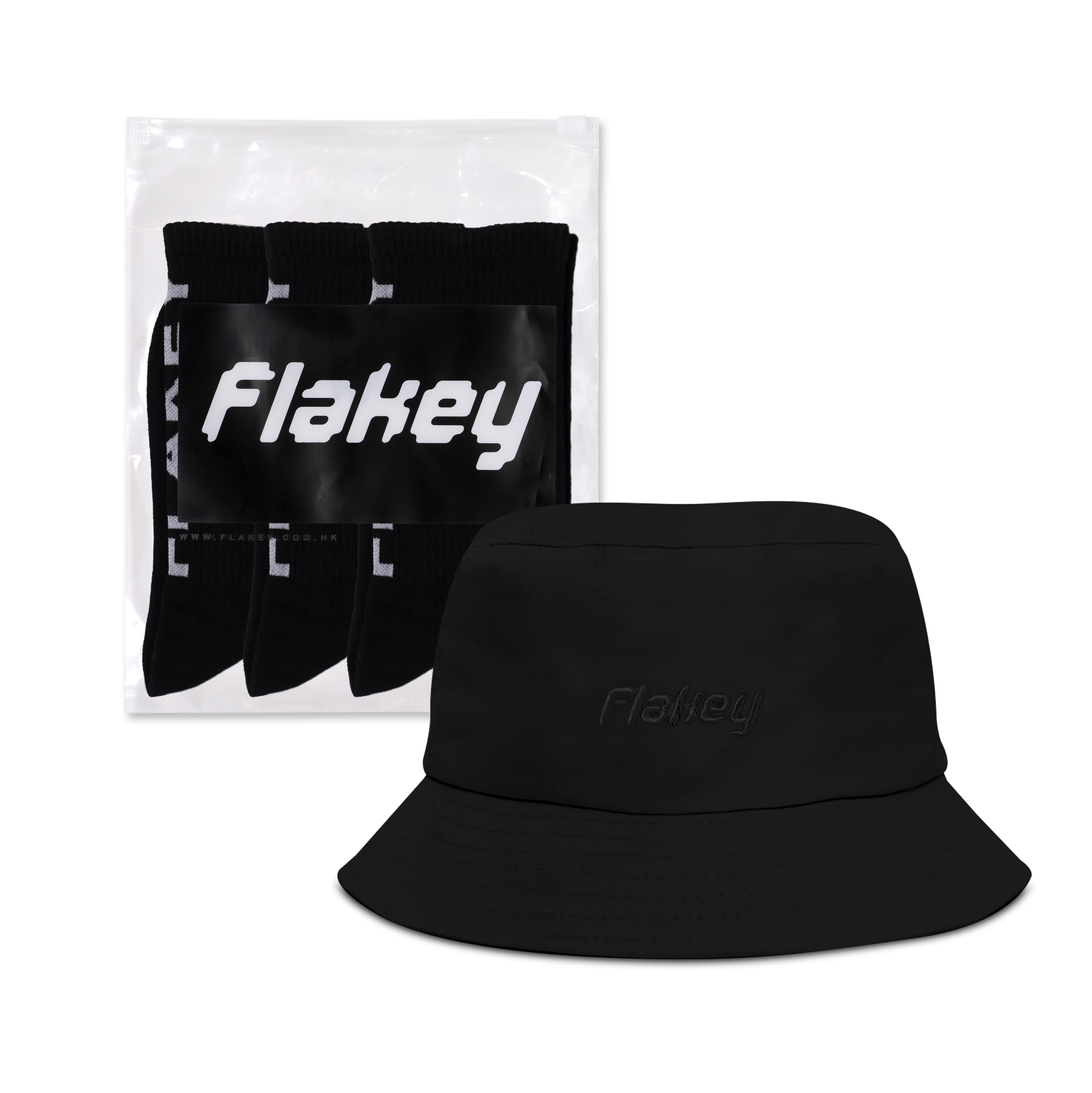 FLAKEY 黑漁夫帽 x 襪套裝