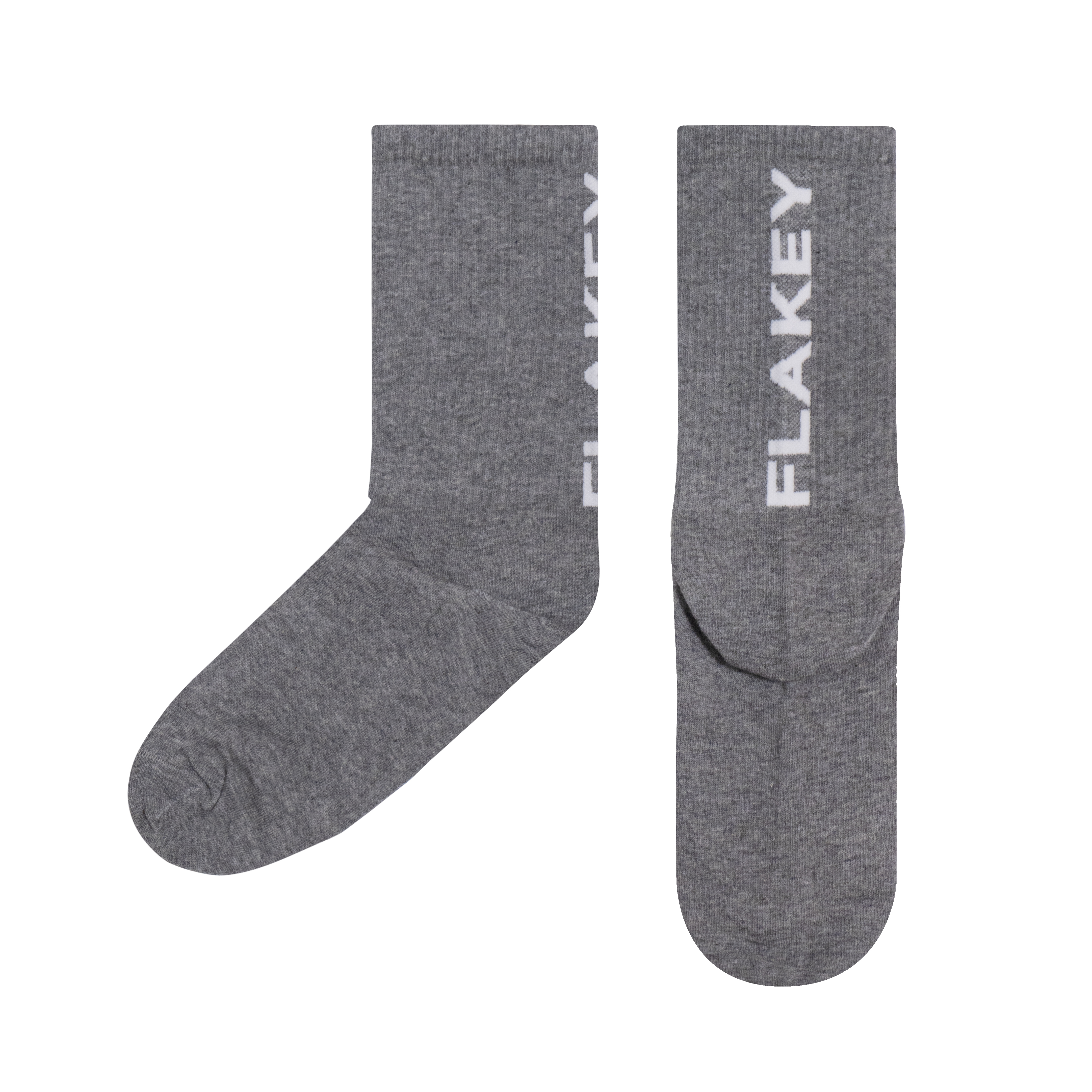 FLAKEY LOGO 炭灰襪