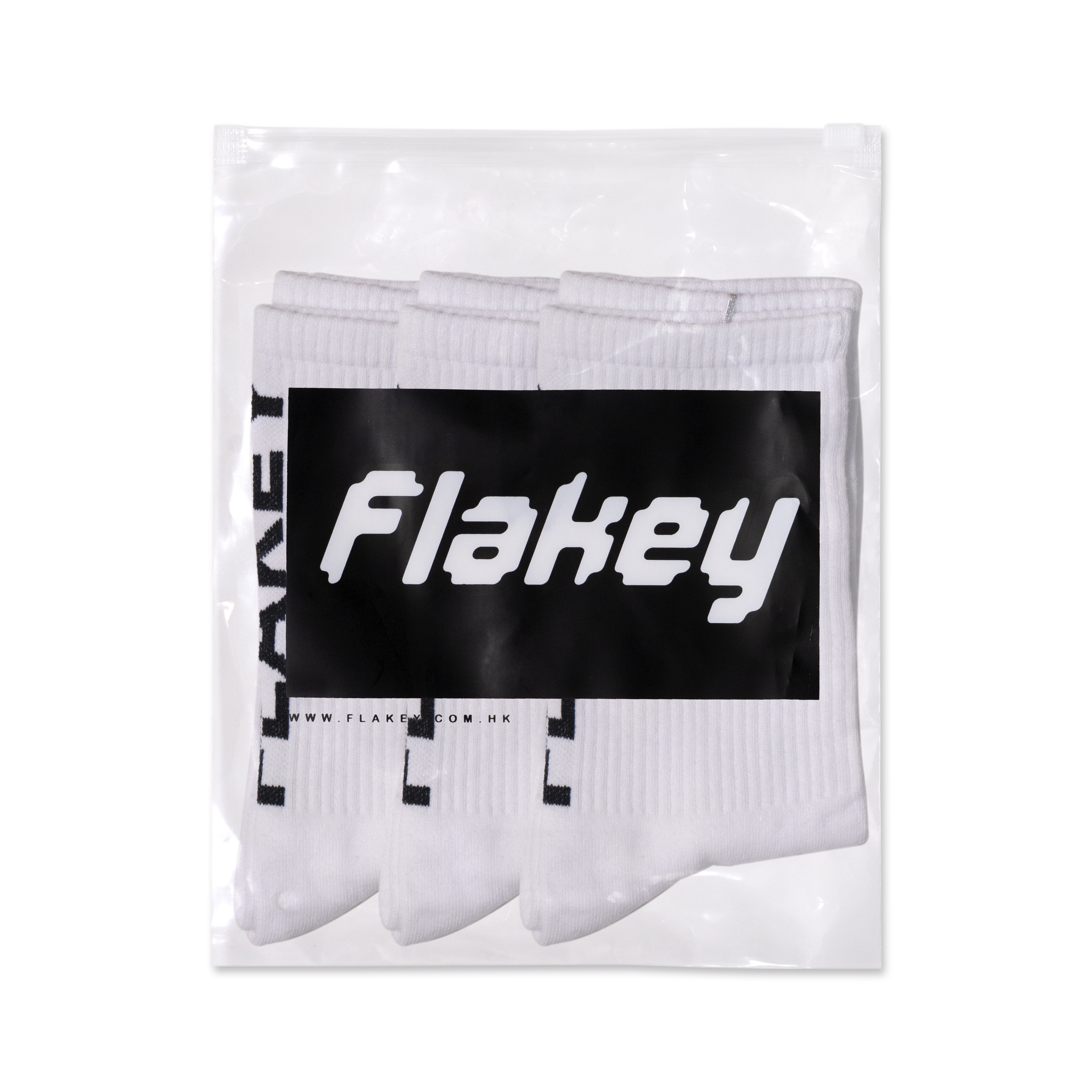 FLAKEY LOGO 鎧白襪
