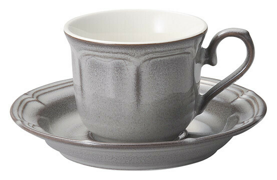 寧靜灰 Raffine歐式咖啡杯盤｜ KOYO 日本光洋陶器株式会社