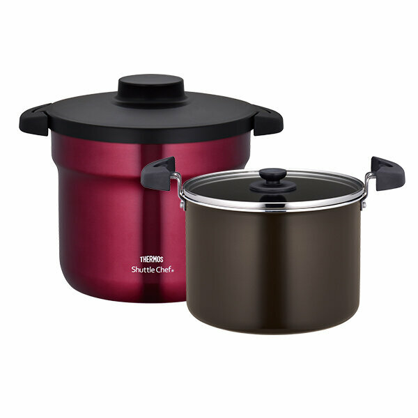 【JPMALL LLC】THERMOSshuttlechef真空保温調理鍋 THERMOS サーモス 真空保温調理器 4.3L IH対応 シャトルシェフ