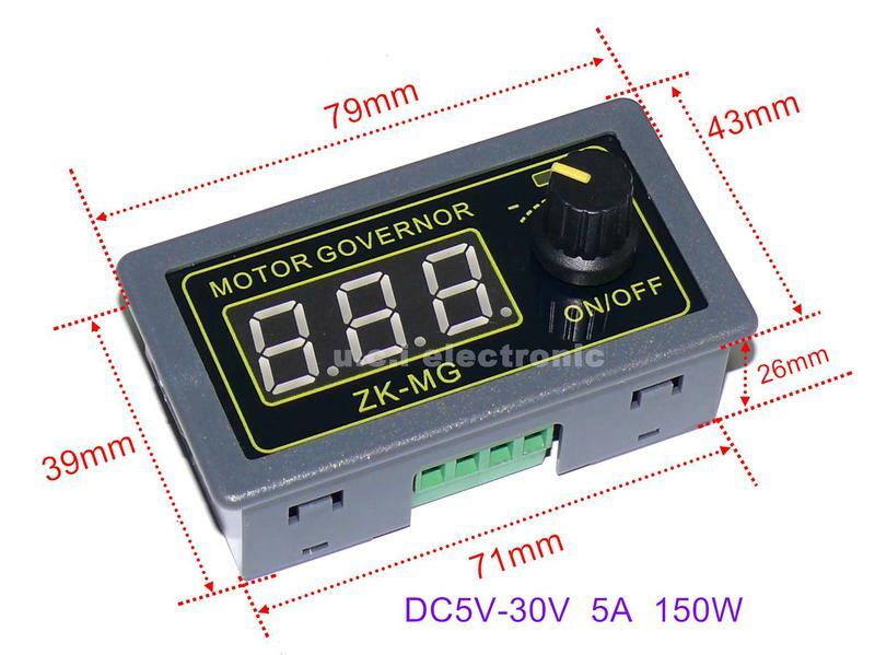 【UCI電子】(二S-2)  5V12V24大功率PWM直流電機調速器數顯編碼器占空比頻率外殼開關ZK-MG