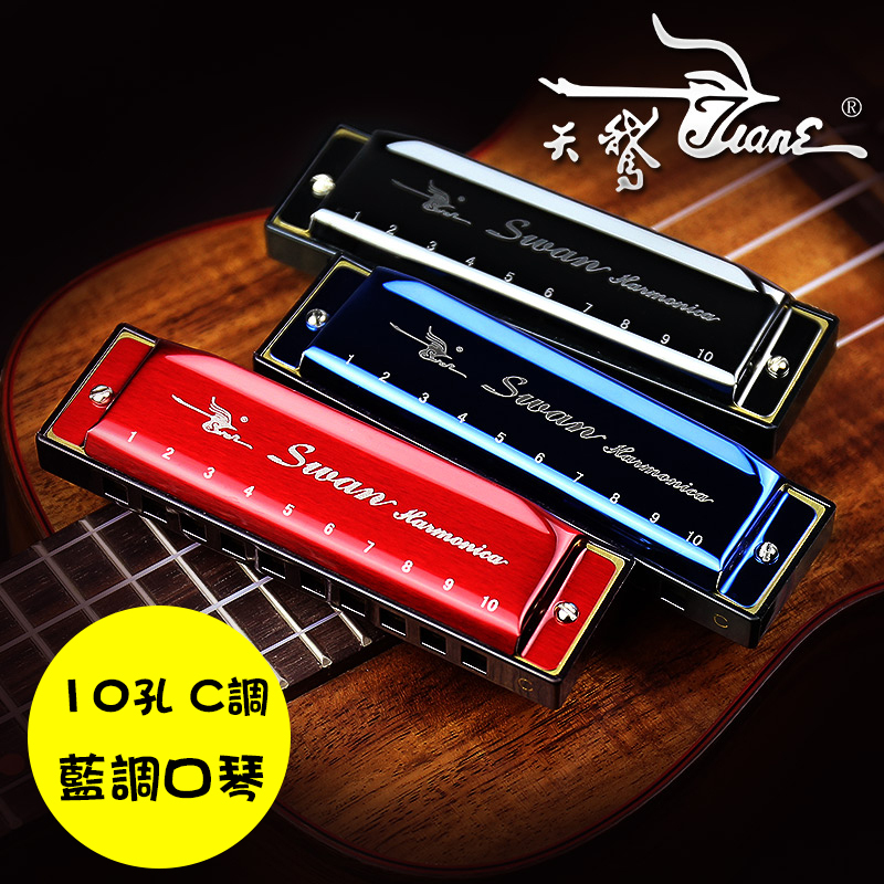天鵝牌 10C 10孔 藍調口琴 布魯斯 BLUES