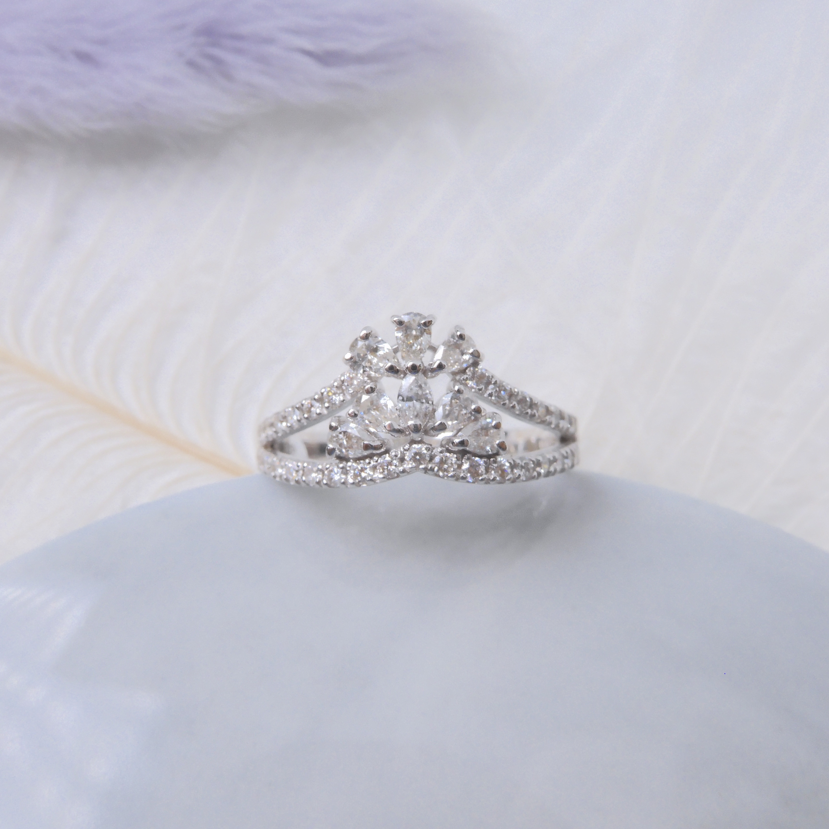 18K金 0.65ct 鑽石戒指