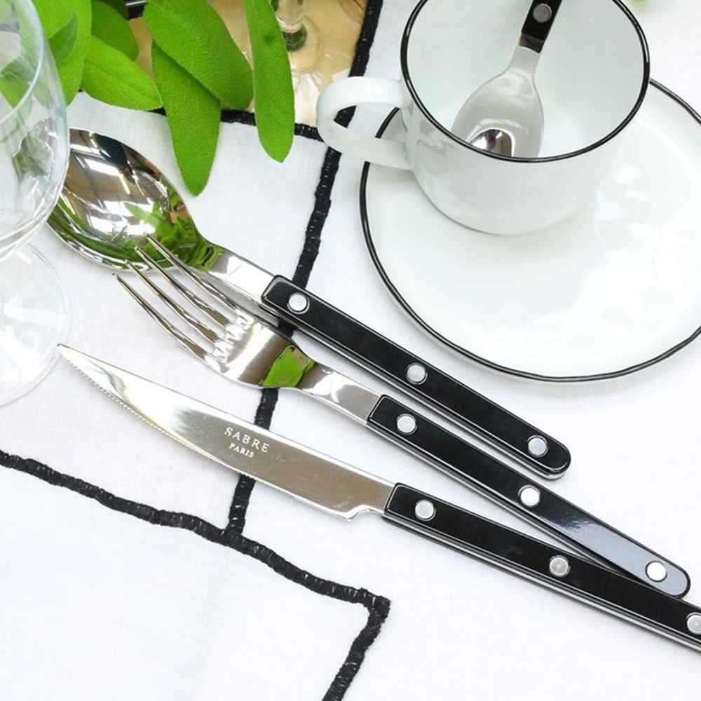SABRE | Bistrot 復古酒館鈕扣系列 | 飯匙/淺湯勺 | 亮面 | 黑