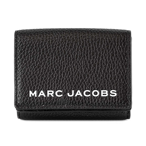 MARC JACOBS THE BOLD 荔枝紋三折黑色短夾(M0017141-008)