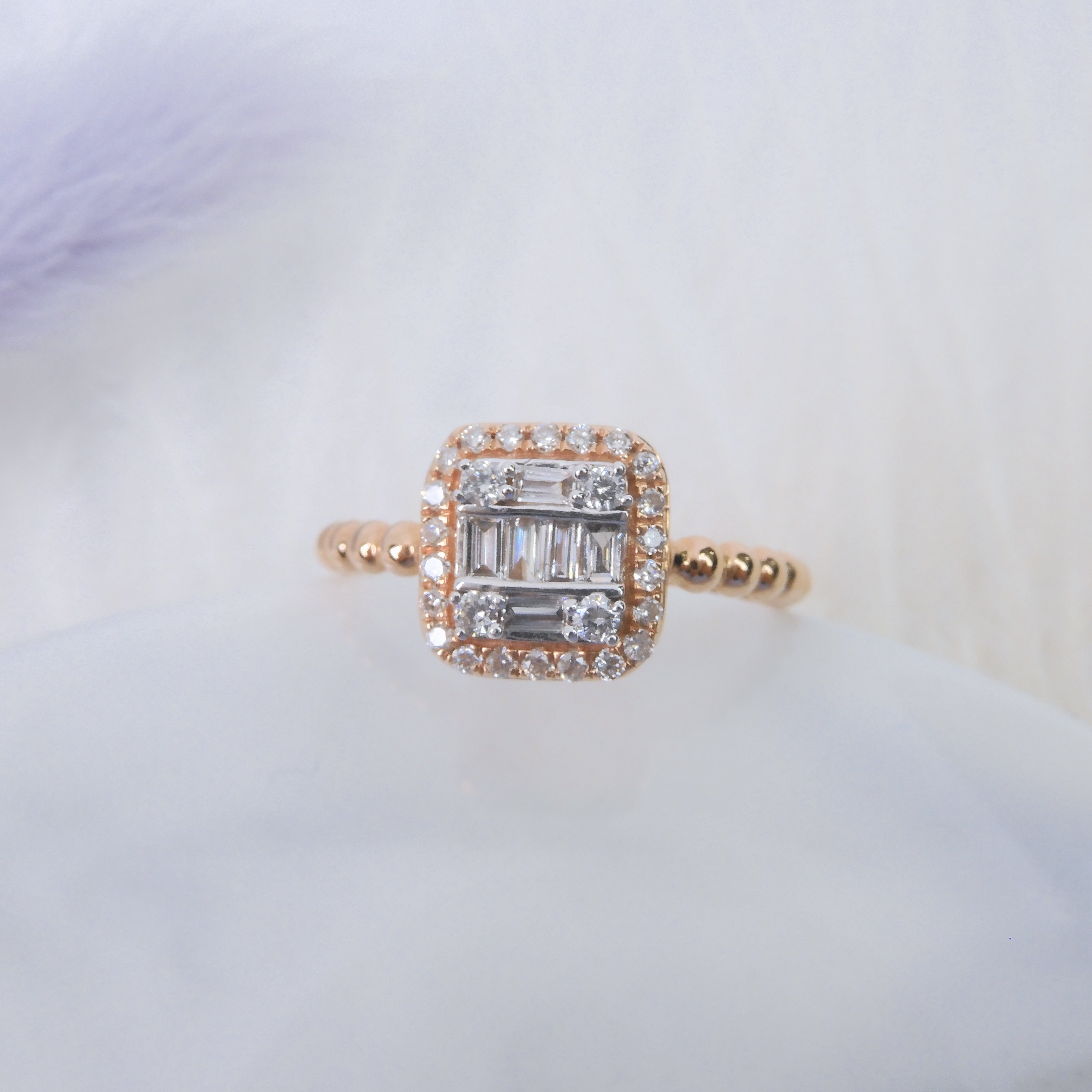 18K金 0.27ct 鑽石戒指