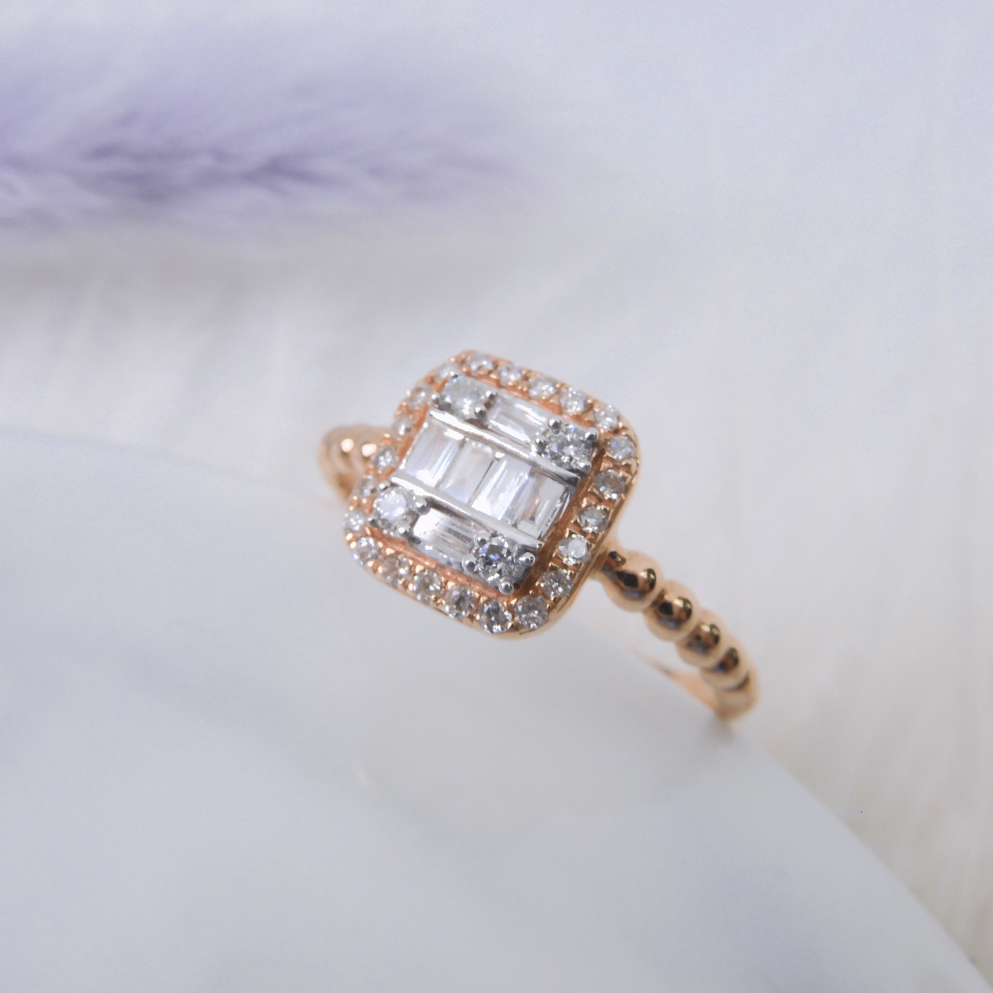 18K金 0.27ct 鑽石戒指