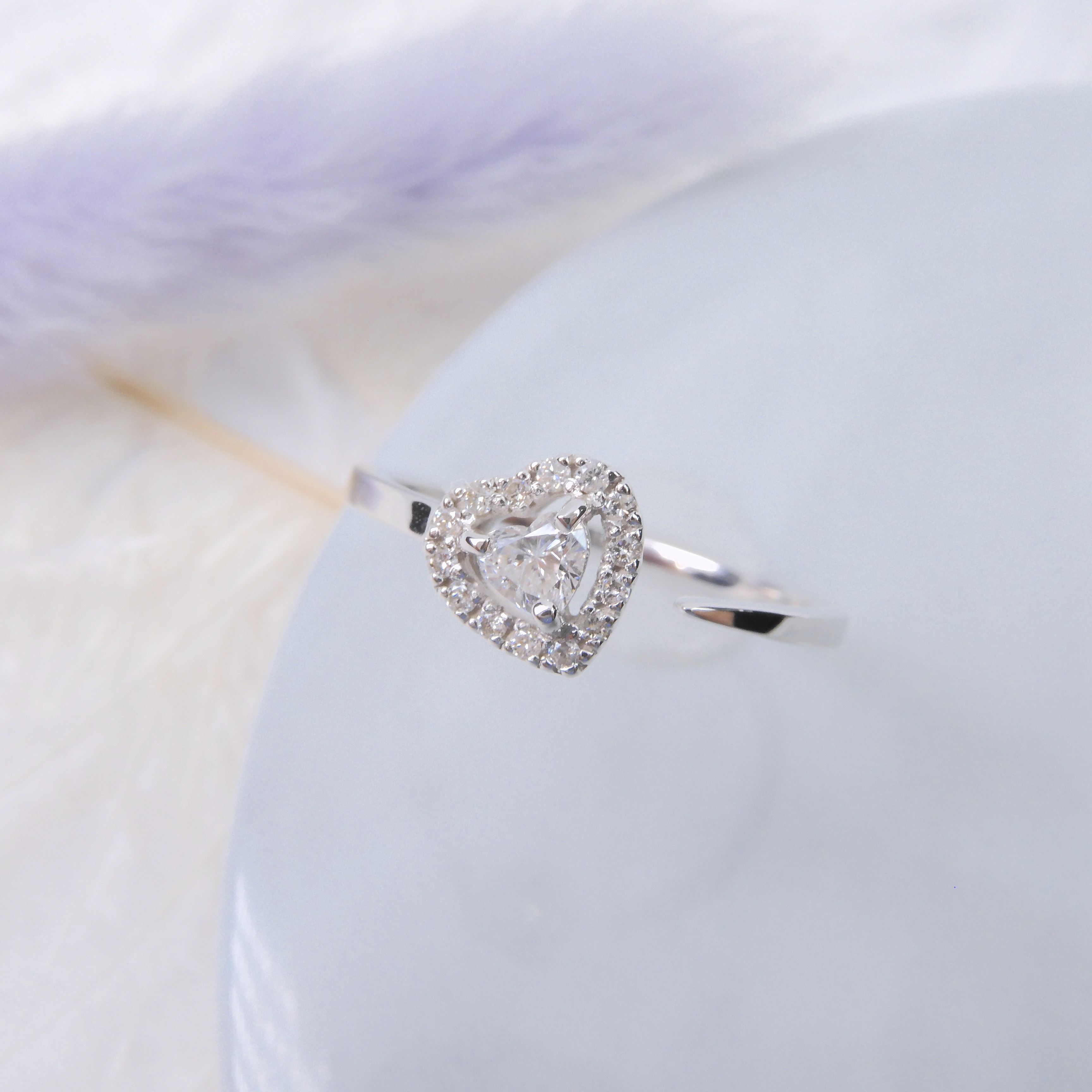 18K金 0.22ct 鑽石戒指